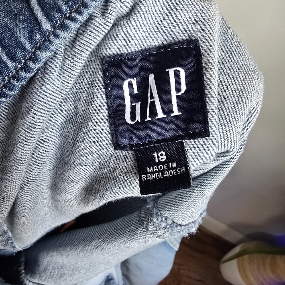 Gap, Button Front Denim Halter Medium Wash Blue W… - image 7